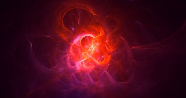 Fraktal 3D görüntüleme soyut ve parlak arkaplan