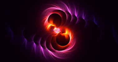 3D görüntüleme teknolojisi soyut fraktal arkaplan