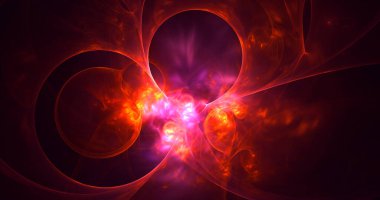 3B soyut renkli fraktal ışık arkaplanı oluşturma