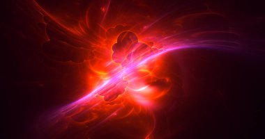 3B soyut renkli fraktal ışık arkaplanı oluşturma