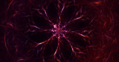 3B soyut renkli fraktal ışık arkaplanı oluşturma