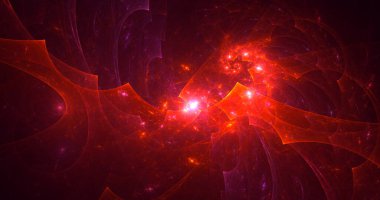 3B soyut renkli fraktal ışık arkaplanı oluşturma