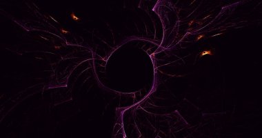 3B soyut renkli fraktal ışık arkaplanı oluşturma