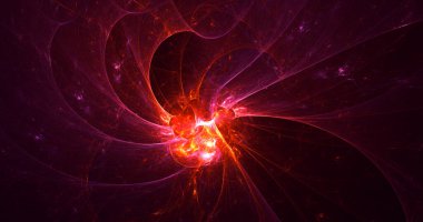 3B soyut renkli fraktal ışık arkaplanı oluşturma