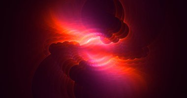 3B soyut renkli fraktal ışık arkaplanı oluşturma