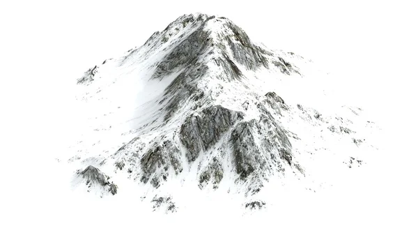 Montanhas nevadas - isolado em fundo branco — Fotografia de Stock