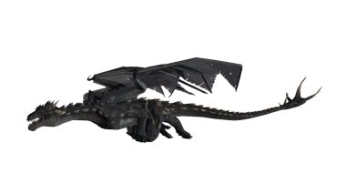 ejderha beyaz arkaplanda izole edildi