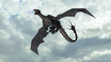 gökyüzü arka plan üzerinde Dragon