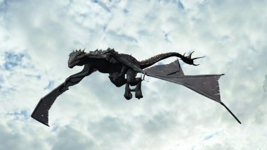 gökyüzü arka plan üzerinde Dragon