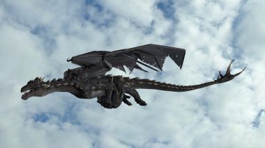 gökyüzü arka plan üzerinde Dragon