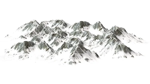 Snowy gór - na białym tle — Zdjęcie stockowe