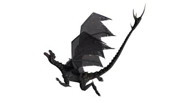 ejderha beyaz arkaplanda izole edildi