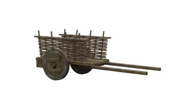  Ancient cart - isolated on white background clipart