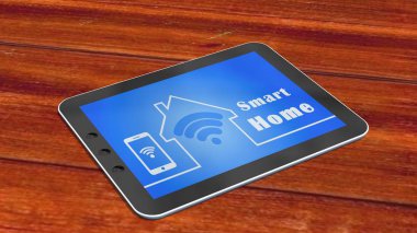 Akıllı ev concept - 3d çizim - 
