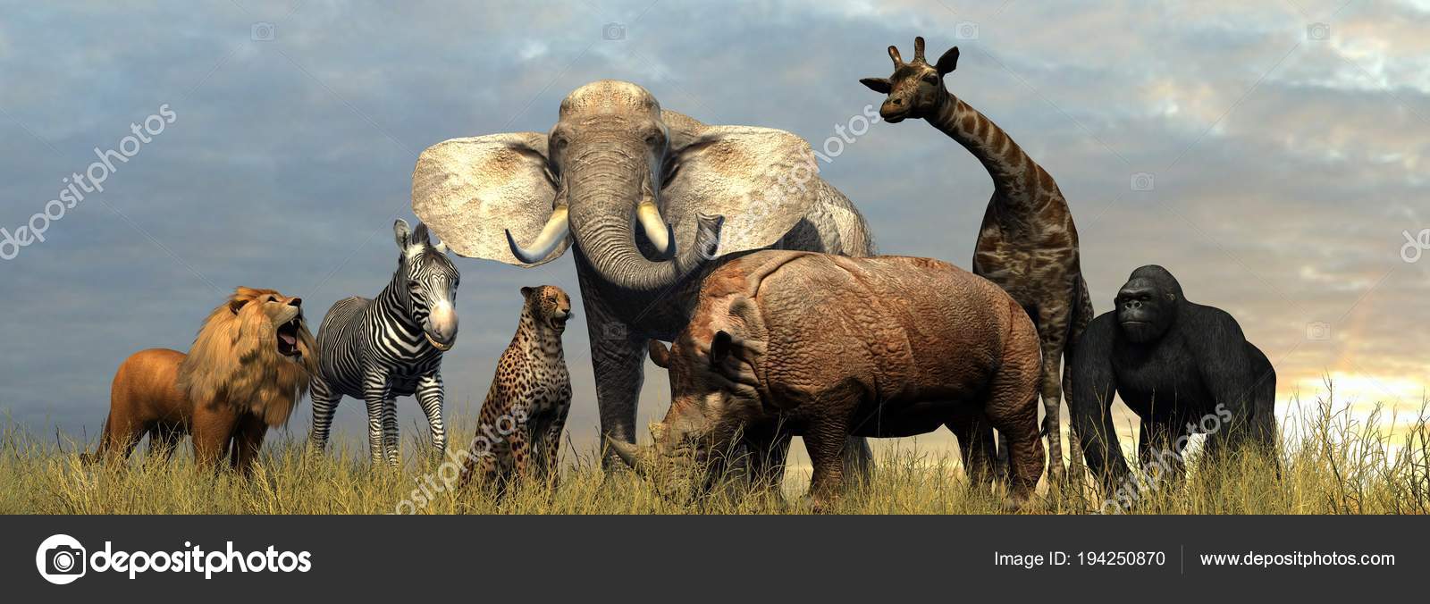 Various Wild Animals Africa Sky Background Stock Photo by ©bestofgreenscreen 194250870 Various Wild Animals Africa Sky Background Stock Photo by ©bestofgreenscreen 194250870