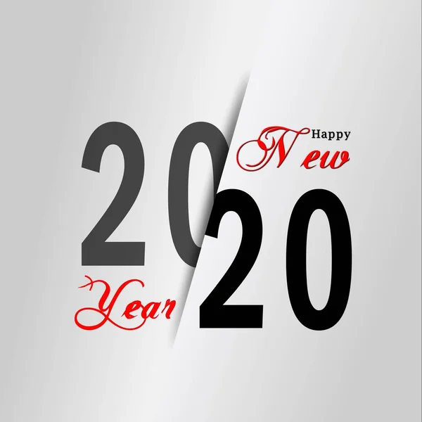 Year change 2020 with lettering Happy New Year - 3D illustration