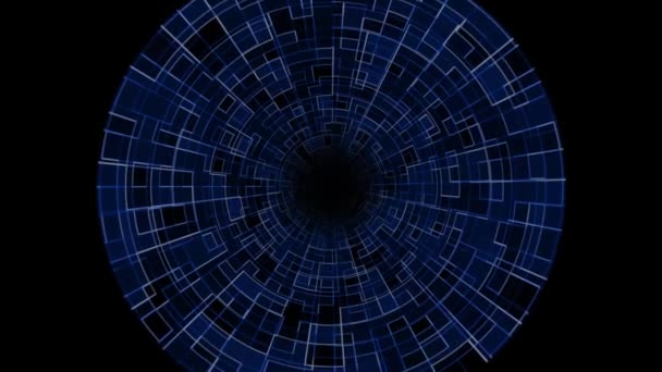Linhas Gráficas Cor Azul Movimento Abstrato Velocidade Projeto Túnel Fundo — Vídeo de Stock