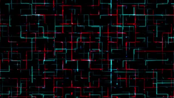 Fondo Línea Procedimiento Con Entre Azul Rojo Cambiante Color Animación — Vídeo de stock