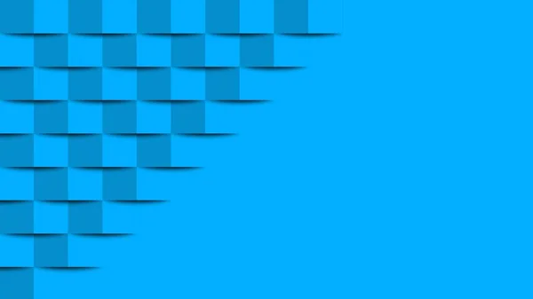 抽象的な背景 薄い青の色の正方形のグラフィック要素から壁を区切る あなたのテキストのための空白のスペース 3Dイラスト — ストック写真