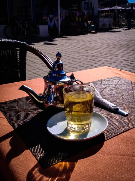 Local drink verbena tea in Marocco