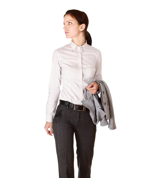 Full length portrait of a beautiful businesswoman standing — Stock Photo, Image