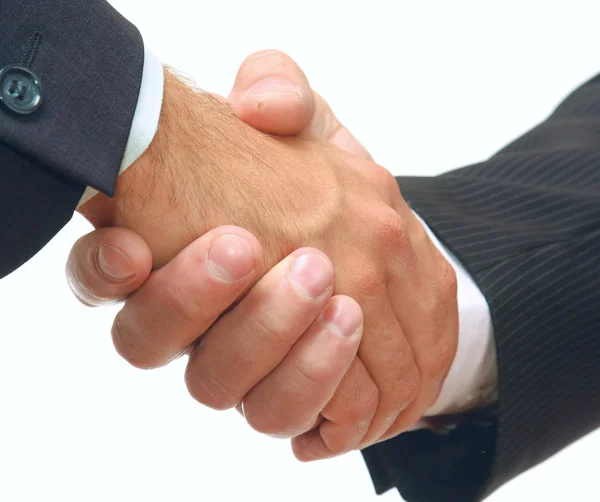 Business handshake isolated on white background — Stock Photo, Image