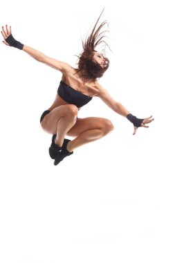 modern stil, şık ve genç dansçı poz