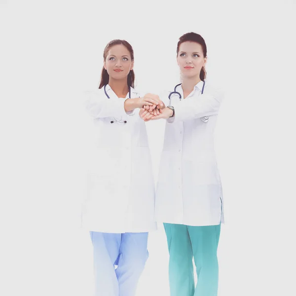 Zwei junge Ärztinnen im Krankenhaus — Stockfoto