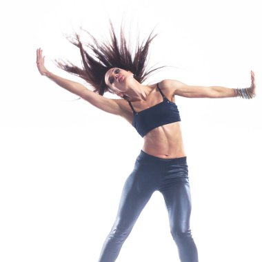 modern stil, şık ve genç dansçı poz
