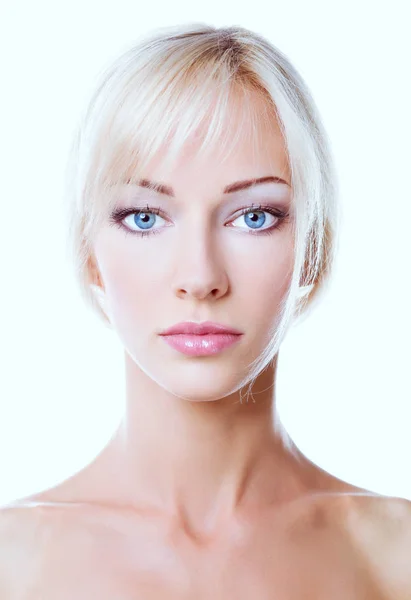 Close up portrait of beautiful young woman face — Stock Photo, Image