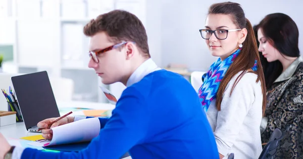 Young business people working at office on new project — Stock Photo, Image