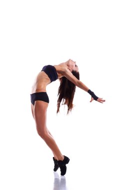 şık ve genç modern stil dansçı atlama