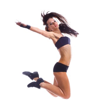 modern stil, şık ve genç dansçı poz