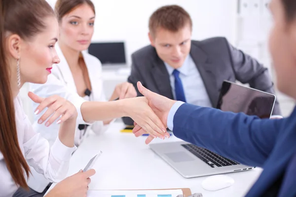 Business people working with laptop in an office. Business people . working — Stock Photo, Image