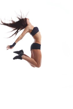 modern stil, şık ve genç dansçı poz