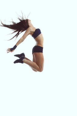 modern stil, şık ve genç dansçı poz