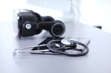 Bilgisayarlı sanal gerçeklik gözlükleri. İş. 3D teknoloji