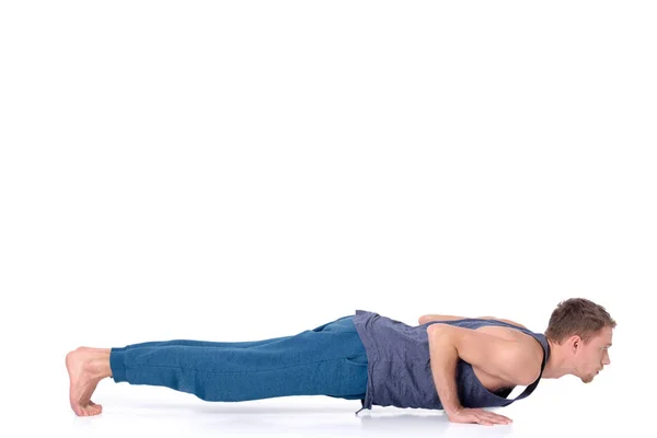 Joven practicando yoga. Yoga. Instructor de Yoga — Foto de Stock