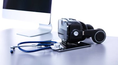 Bilgisayarlı sanal gerçeklik gözlükleri. İş. 3D teknoloji