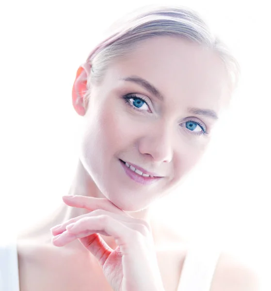 Beautiful woman face portrait beauty skin care concept — Stock Photo, Image