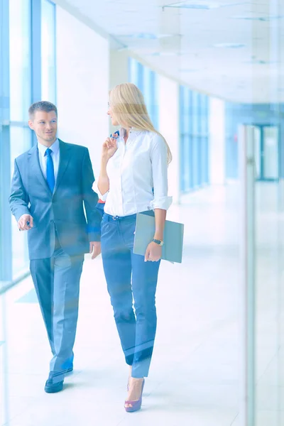 Smiling successful business team standing in office . business — Stock Photo, Image