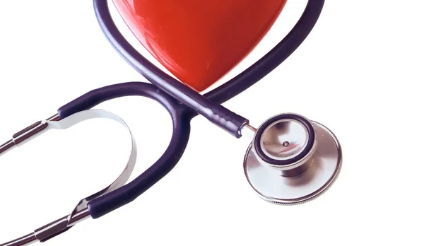 Stetoskop w kształcie serca — Zdjęcie stockowe