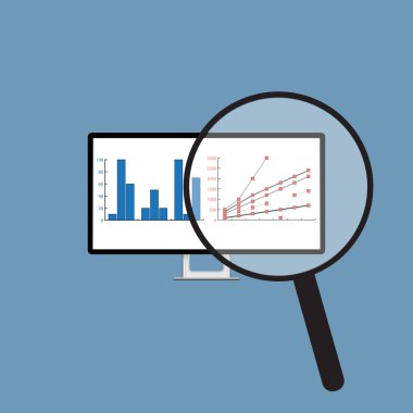 İş analitik grafik raporu monitor.eps10