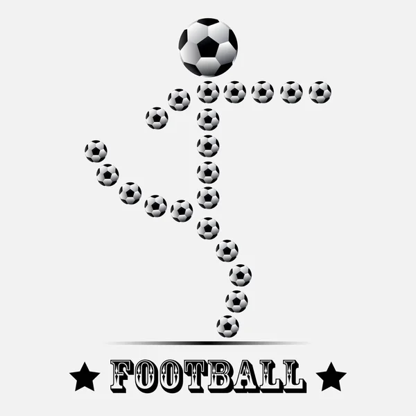サッカー選手のシンボル — ストックベクタ