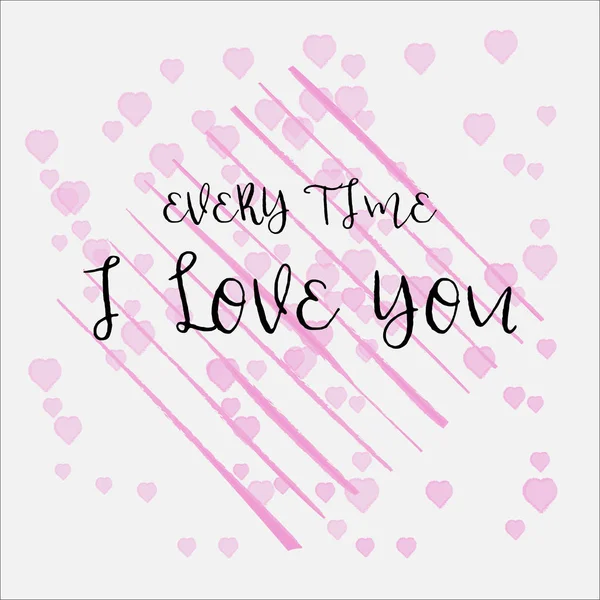 Hand drawn I love you lettering — Stock Vector