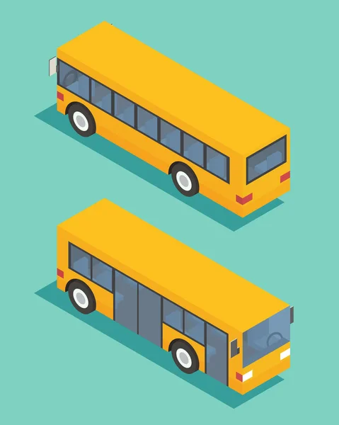 Autobus di trasporto pubblico. Icona del trasporto. Illustrazione vettoriale di design piatto . — Vettoriale Stock