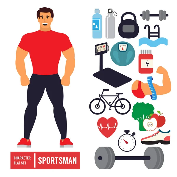 Fitness infographic. Vector icons — Stock Vector