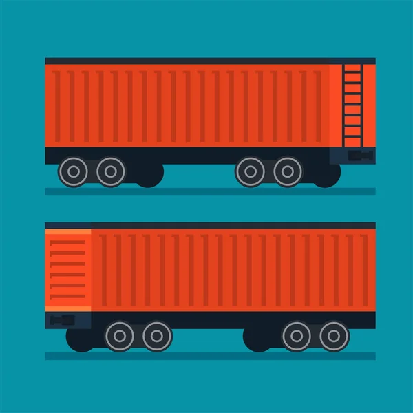 Comboio de carga. Logística de transporte de carga — Vetor de Stock