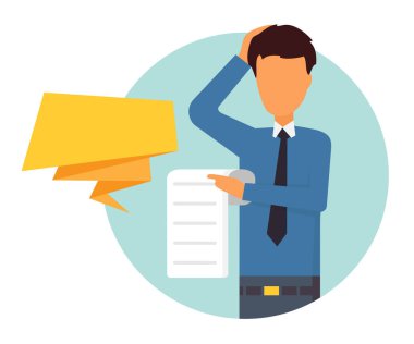 Bir sürü tüm fatura, borçları. İş vektör