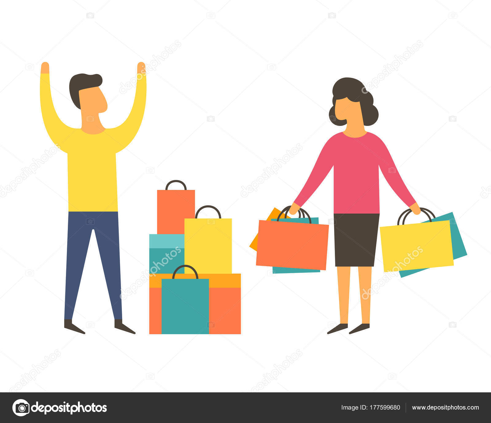 Uma mulher viciada em compras a comprar demasiado Marido Uma mulher viciada em compras a comprar demasiado Marido